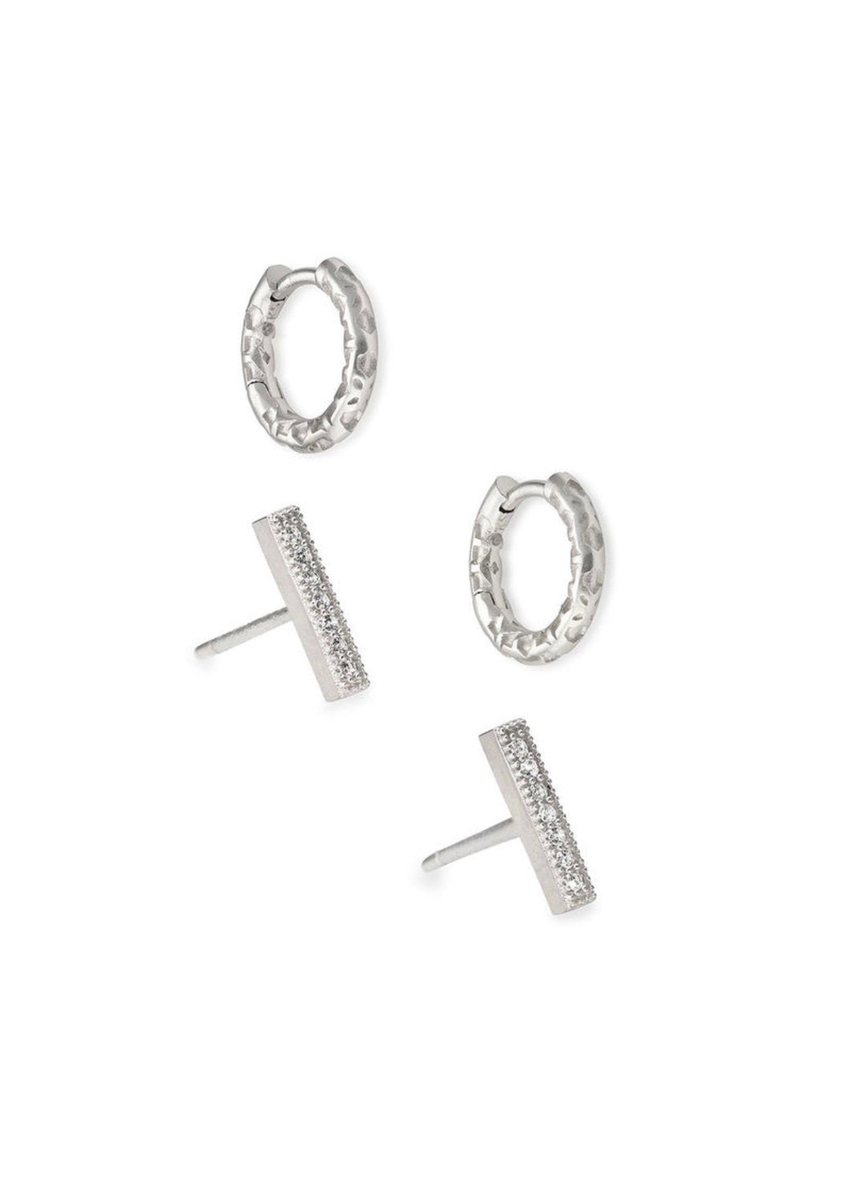 Maggie Earring Set in Silver