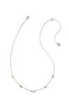 Devin Crystal Strand Necklace in Silver