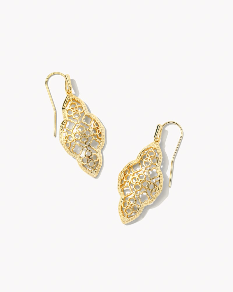 Abbie Drop Earrings In Gold Filigree