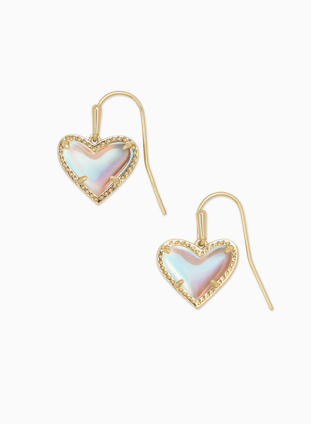 Ari Heart Gold Drop Earrings In Gold