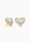 Ari Heart Stud Earring in Gold