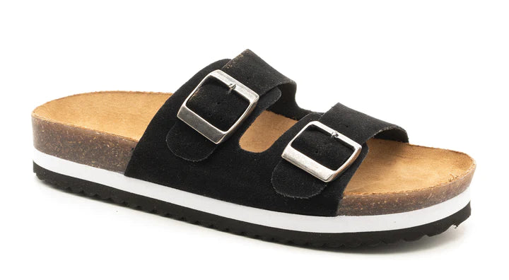 Corkys Beach Babe Sandal in Black Suede