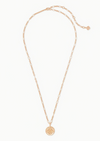 Dira Coin Pendant Necklace in Rose Gold