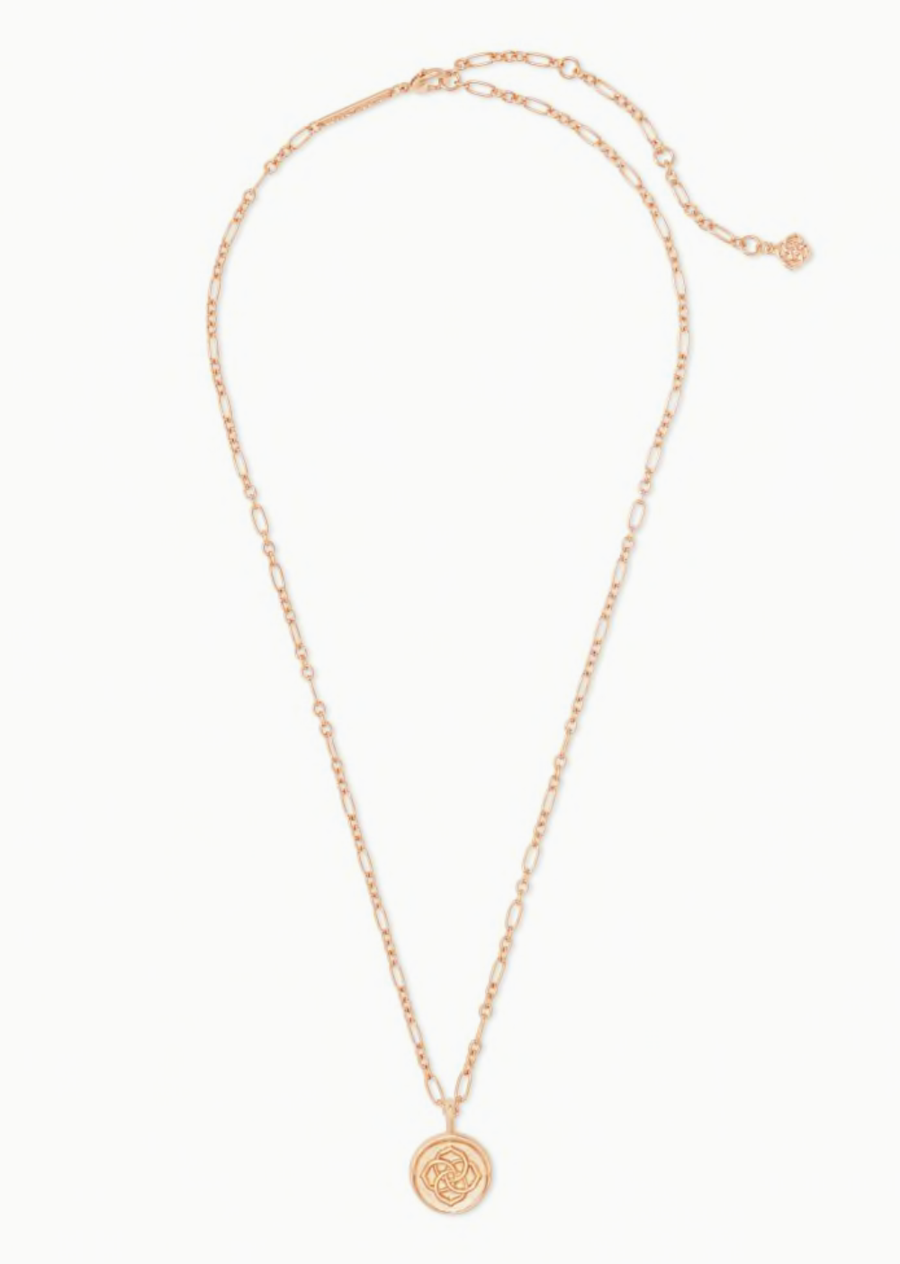 Dira Coin Pendant Necklace in Rose Gold