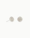 Dira Coin Stud Earring in Silver