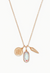 Dira Coin Charm Necklace in Rose Gold