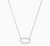 Elisa Open Frame Crystal Pendant Necklace in Silver