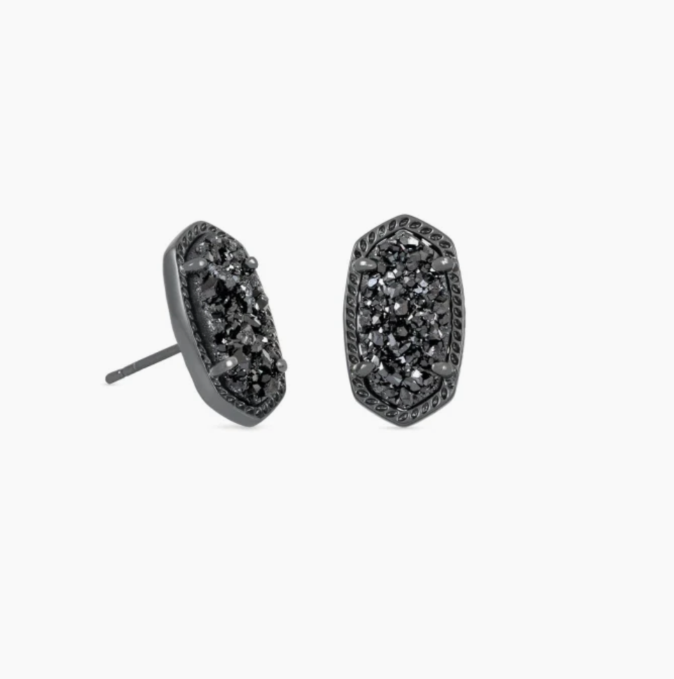 Ellie Gunmetal Stud Earrings