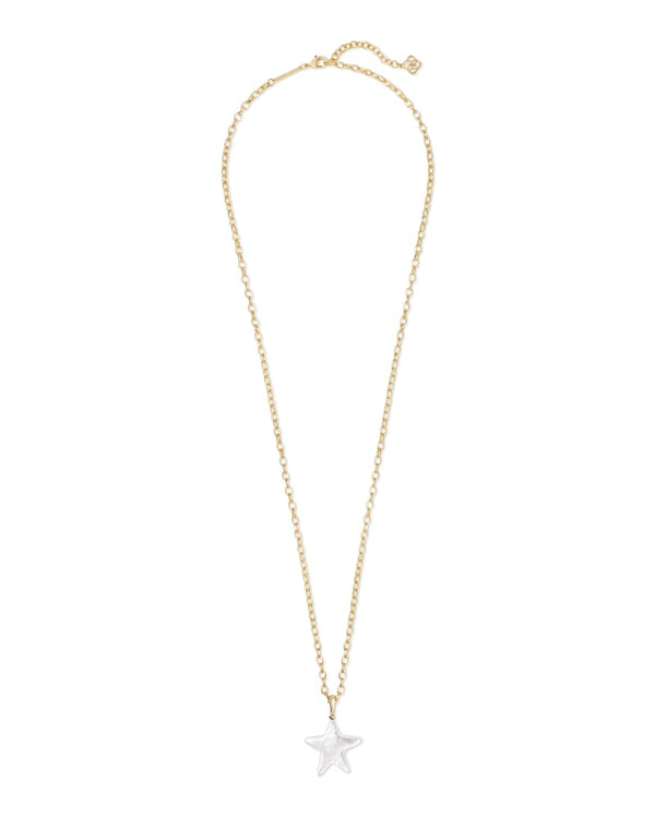 Kendra Scott The Jae Star Necklace Gold Cobalt Blue Illusion