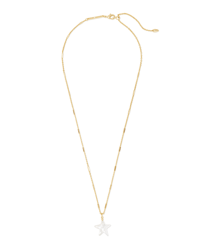 Carved Jae Star Gold Pendant Necklace
