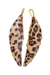 Short Feather Leather Earring