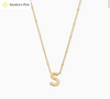 Letter Pendant Necklace in Gold