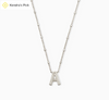 Letter Pendant Necklace in Silver