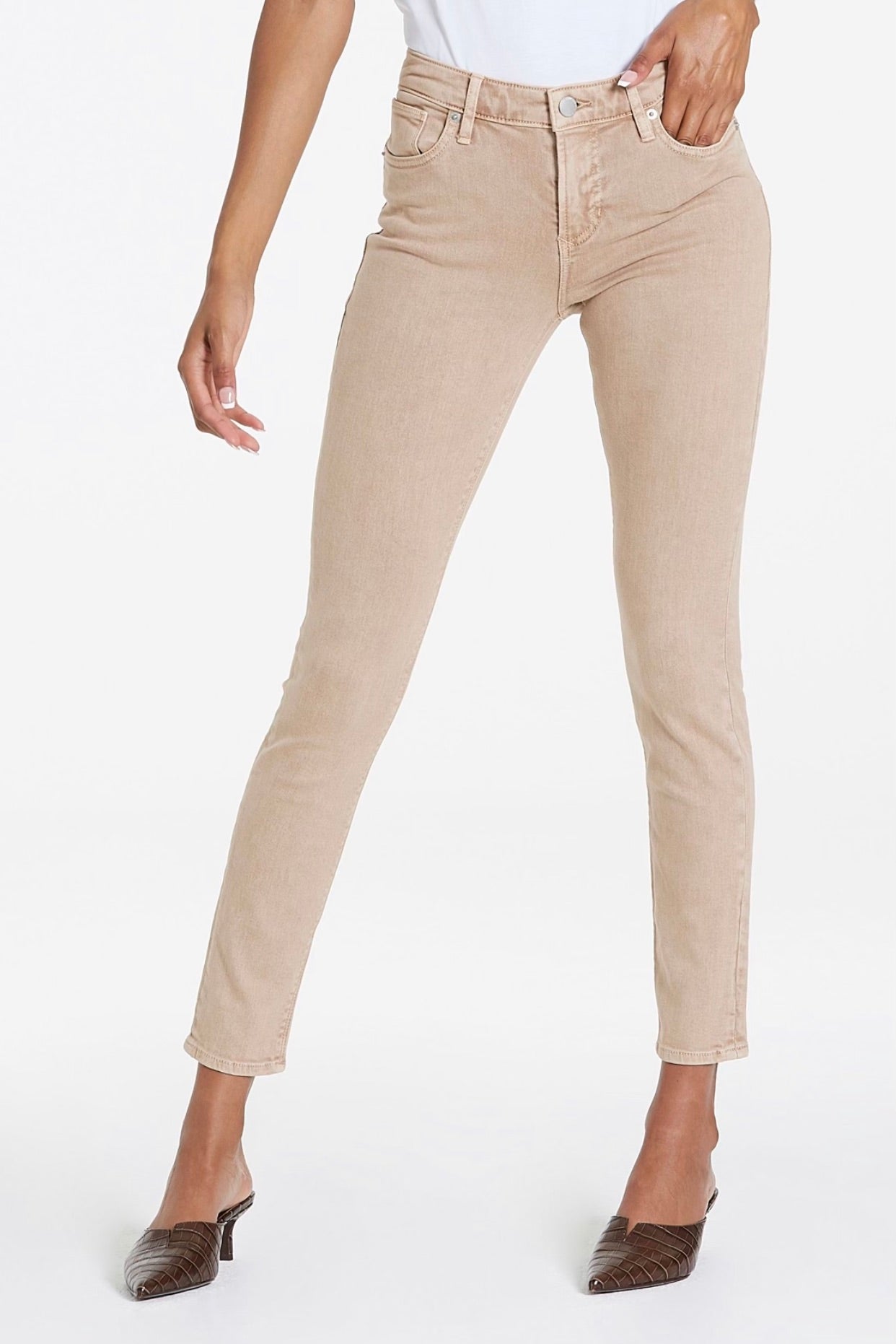 Gisele High Rise Ankle Skinny Clay Jeans