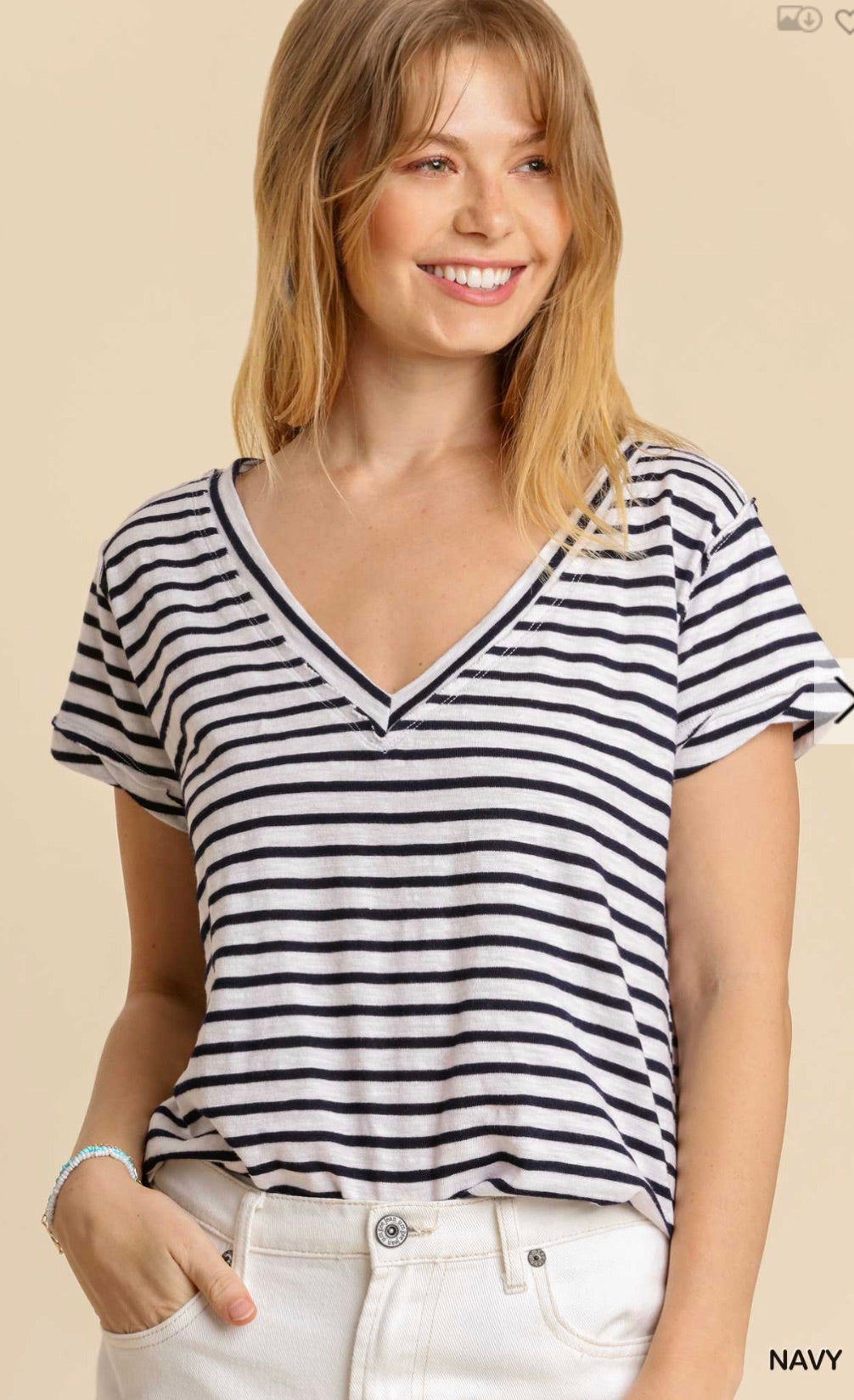 Striped Top Cut Out Details
