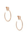 Small Pepper Clip On Hoop Earrings In Rose Gold