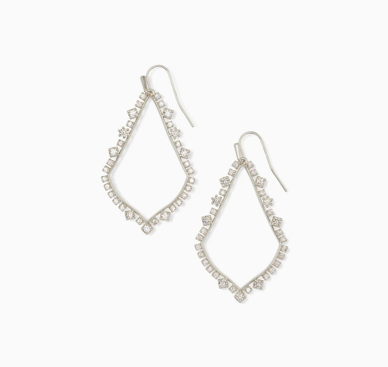 Sophee Crystal Drop Earring in Silver