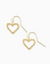 Sophee Heart Drop Earrings In Gold