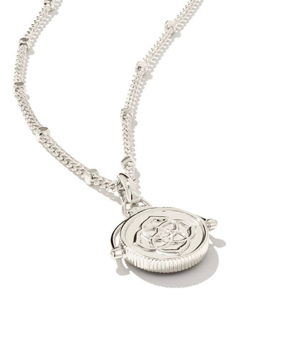 Dira Reversible Pendent Necklace in Silver