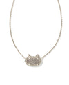 Elisa Cat Pendant Necklace in Silver