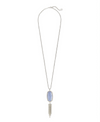 Rayne Long Pendant Necklace in Silver