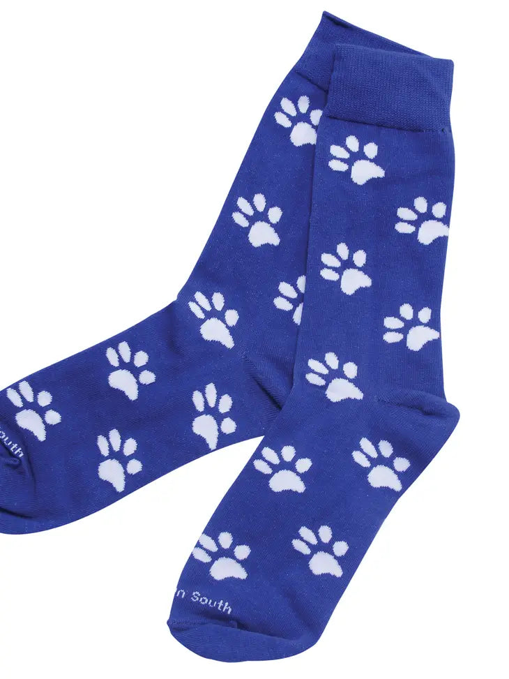 Blue Paw Y'all Socks