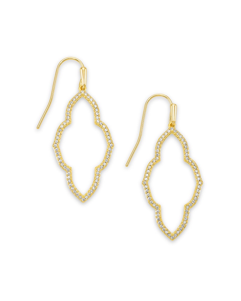 Abbie Small Open Frame Earring in Gold