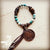 Natural Turquoise and Wood Bracelet w/ Indian Coin