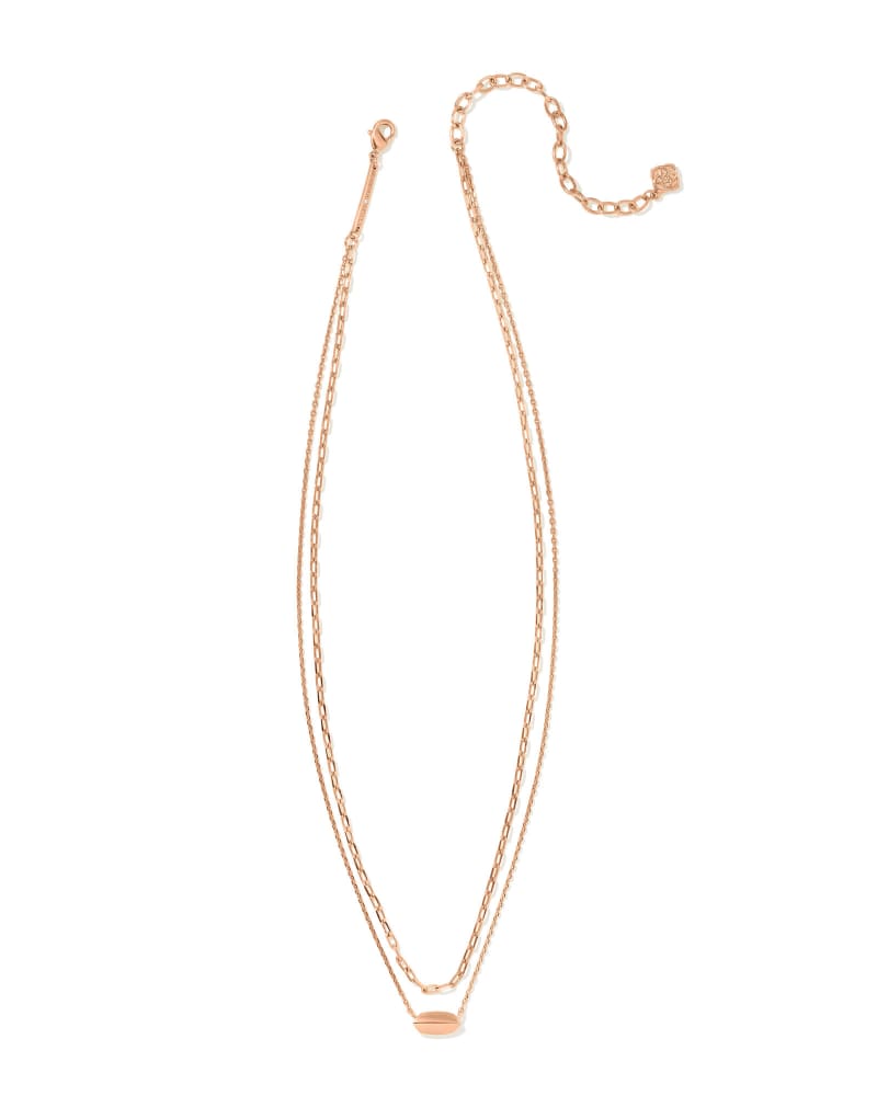 Brooke Multi Strand Necklace in Rose Gold