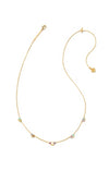 Devin Crystal Strand Necklace in Gold