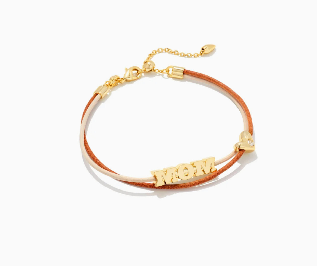 Mom Gold Friendship Bracelet in Neutral Mix