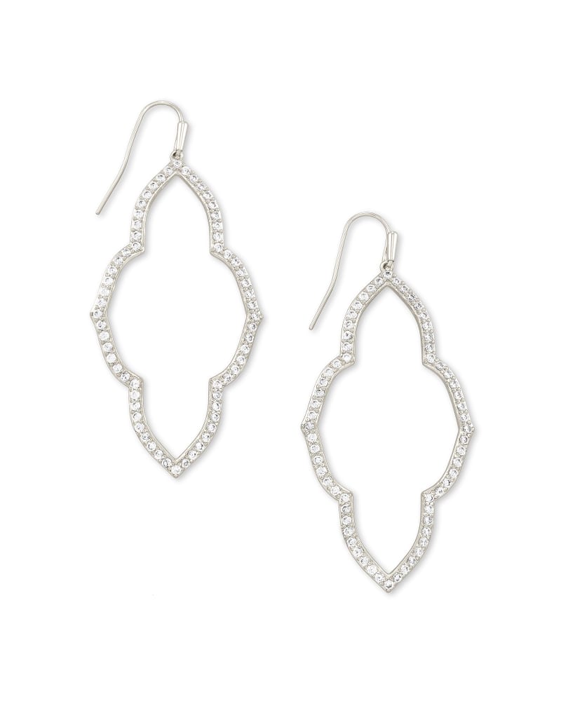 Abbie Open Frame Earring in Silver