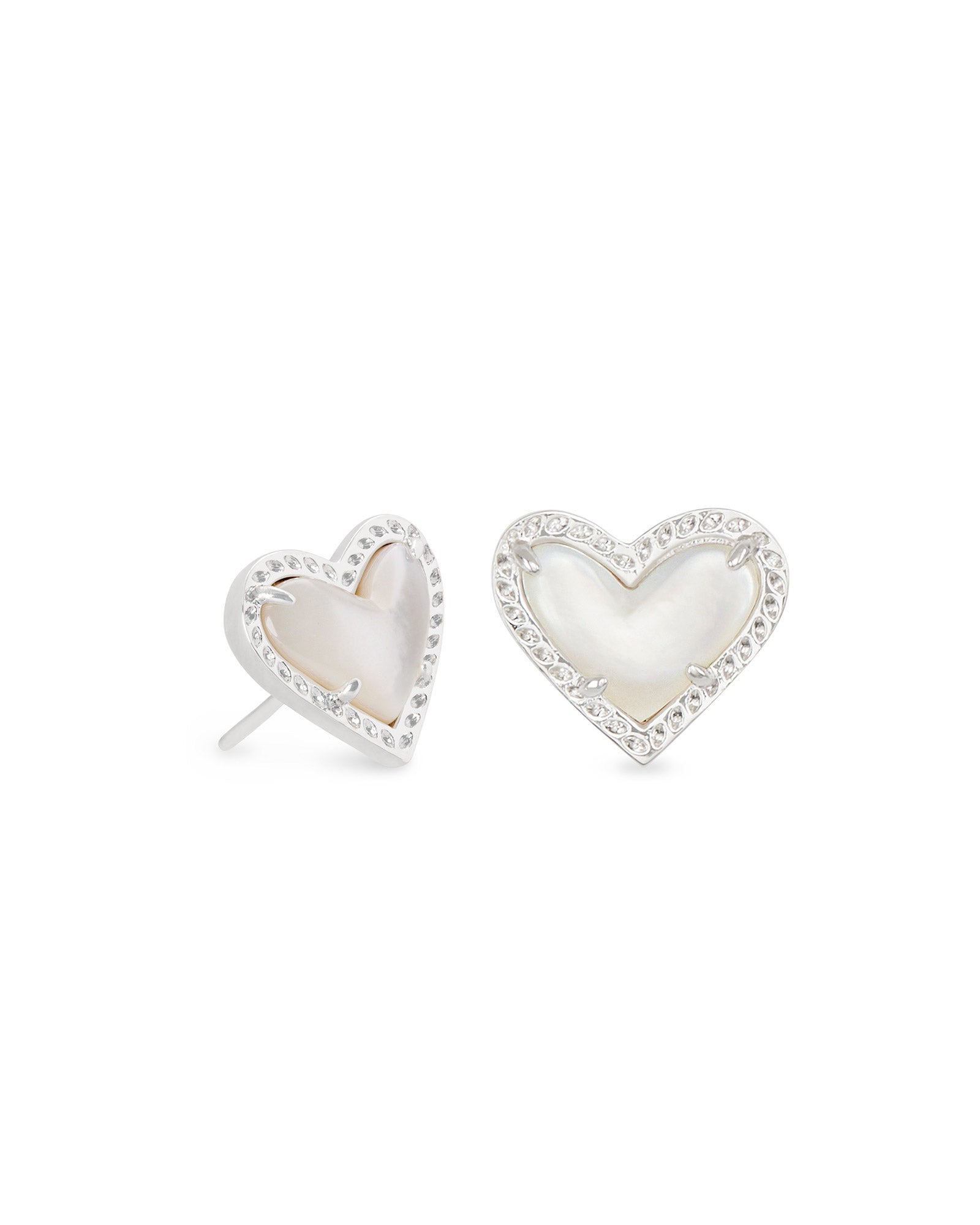 Ari Heart Stud Earring in Silver