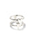 Bolt Double Band Ring in Silver Metal