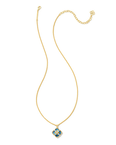 Dira Stone Gold Short Pendant Necklace