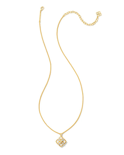 Dira Stone Gold Short Pendant Necklace