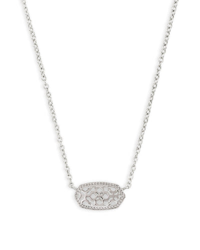 Elisa Pendant Necklace in Silver Filigree