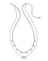 Framed Elisa Silver Multi Strand Necklace
