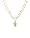 Framed Tessa Convertible Gold Multi Strand Necklace