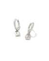 Jess Lock Huggie Earrings in Silver