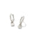 Jess Lock Huggie Earrings in Silver