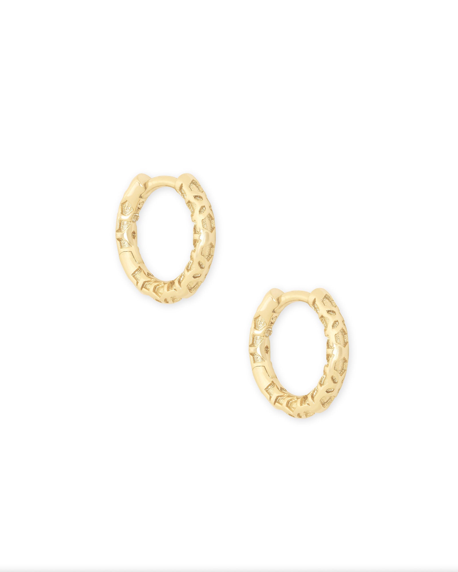 Maggie Huggie Earring in Gold Filigree