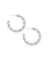 Maggie Small Hoop Earrings In Silver Filigree