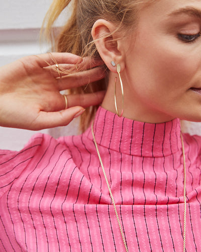 Pepper Hoop Earrings in Rose Gold