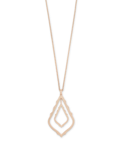 Simon Long Necklace in Rose Gold Metal