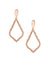 Sophia Clip On Drop Earrings in Rose Gold