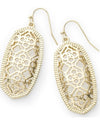 Elle Drop Earrings in Gold Filigree